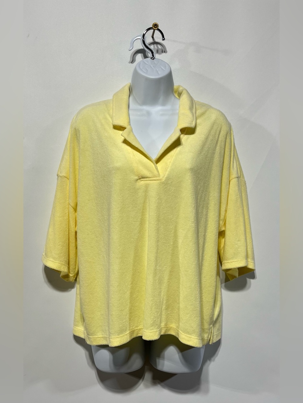 C&C California Yellow Terry Cloth‎ Top Size XL New With Tags